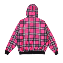 Load image into Gallery viewer, ZODIAC Nevermind Plaid Zip Up Hoodie