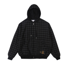 Load image into Gallery viewer, ZODIAC Nevermind Plaid Zip Up Hoodie
