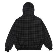 Load image into Gallery viewer, ZODIAC Nevermind Plaid Zip Up Hoodie
