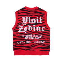 Load image into Gallery viewer, Zodiac “Visit Us” Knit Vest

