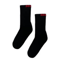 Load image into Gallery viewer, Zodiac Crew Black Socks
