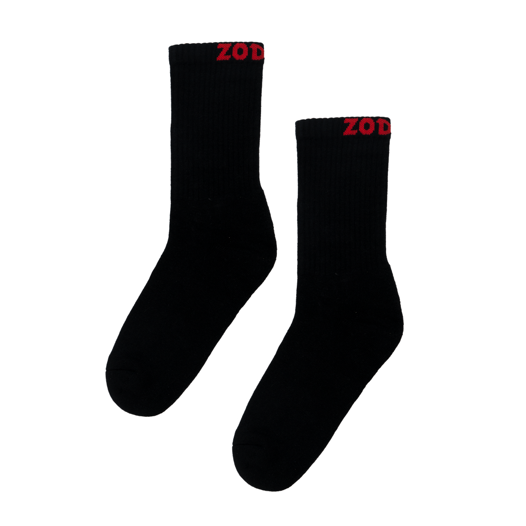 Zodiac Crew Black Socks