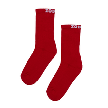 Load image into Gallery viewer, Zodiac Crew Red Socks
