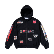 Load image into Gallery viewer, ZODIAC Fantasy Patches Zip Up Hoodie
