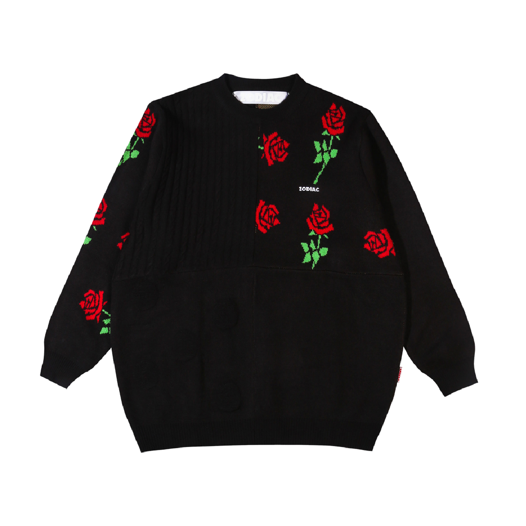 Zodiac Flower Patch Knit Sweater