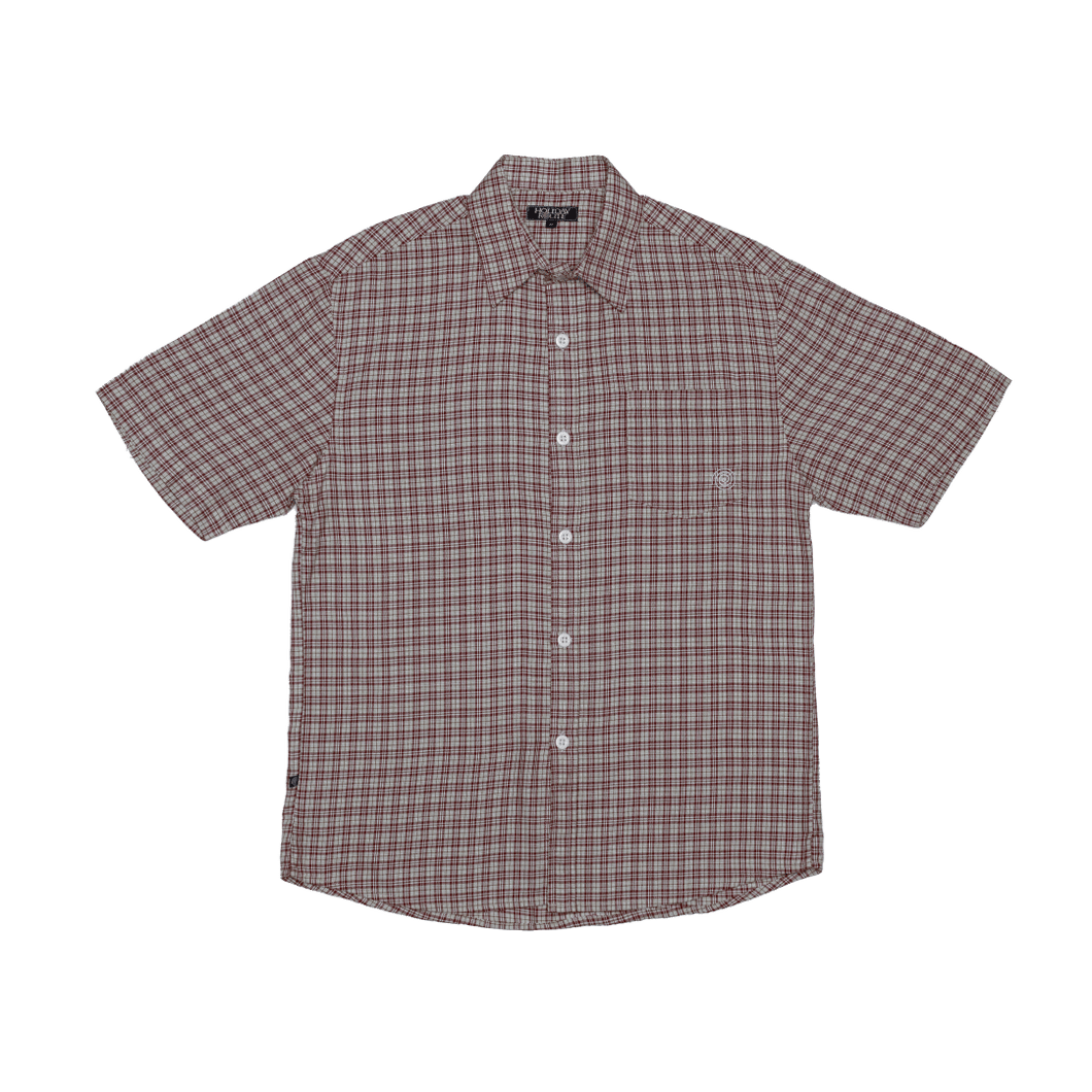 Holiday Route Texture Pocket Button Up Shirt