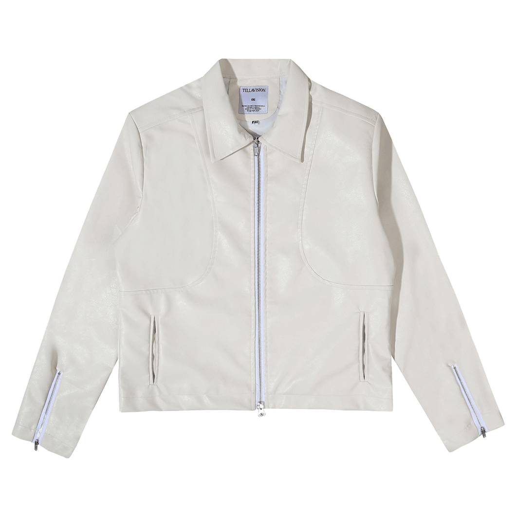 Tellavision Slate Leather Jacket