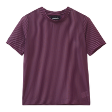 Load image into Gallery viewer, Ofninety Striped Mesh T-shirt
