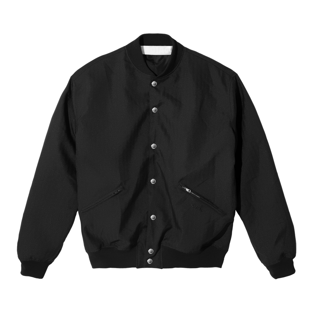 Zodiac Black on Black Varsity Jacket