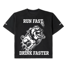 Load image into Gallery viewer, ZODIAC x White Label Run Fast Drink Faster T-shirt
